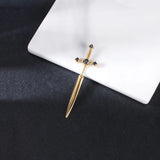 Gothic Sword Studs Earring for Men Stainless Steel Punk Ear Stud