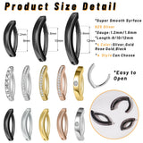 925Sliver Zircon Belly Ring Navel Piercing Clicker Body Jewelry