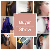 2PC 5-22mm Stainless Steel Ear Tunnels Plugs Flesh Piercing