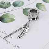 2PC 5-22mm Stainless Steel Ear Tunnels Plugs Flesh Piercing