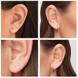 4-9 Pairs Mix Studs Earring Set Zircon Ear Studs Women Gift Ear Piercing