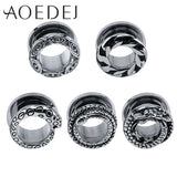 Dragon Tunnel Piercing 8mm 316L Stainless Steel Ear Stretchers Plugs