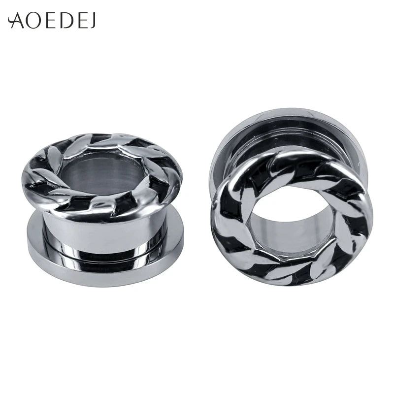 Dragon Tunnel Piercing 8mm 316L Stainless Steel Ear Stretchers Plugs