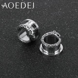 Dragon Tunnel Piercing 8mm 316L Stainless Steel Ear Stretchers Plugs