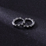 Punk Chain Hoop Earring Stainless Steel Round Piercing Jewelry