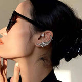Punk Geometric Metal Ear Cuff Earrings Vintage Silver Jewelry
