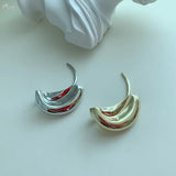 Punk Geometric Metal Ear Cuff Earrings Vintage Silver Jewelry