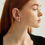 Geometric Round Ear Cuff Minimalist Cartilage Earrings Women Men