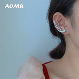 Geometric Flame Stud Earrings Ear Clip Jewelry