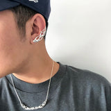 Geometric Flame Stud Earrings Ear Clip Jewelry