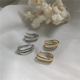 Water Drop Glossy Ear Cuff Clip Earrings for Women