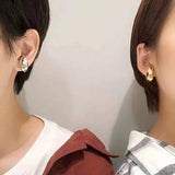 Water Drop Glossy Ear Cuff Clip Earrings for Women