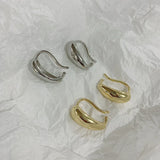 Water Drop Glossy Ear Cuff Clip Earrings for Women