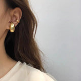 Water Drop Glossy Ear Cuff Clip Earrings for Women