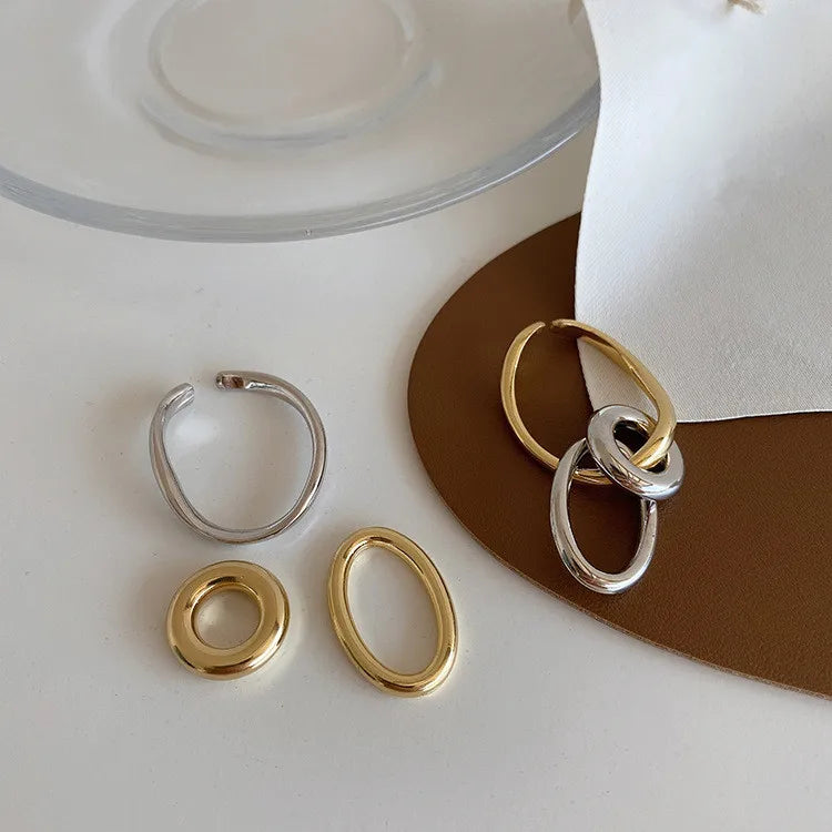 Vintage Metal Geometric Ear Cuff Earrings for Women No Piercings