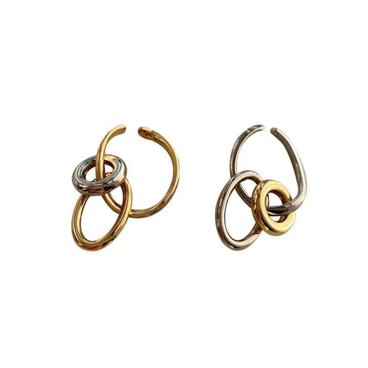 Vintage Metal Geometric Ear Cuff Earrings for Women No Piercings
