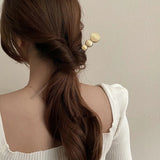 Retro Multicolor Resin Imitated-pearl Hairpin for Women Hair Styling