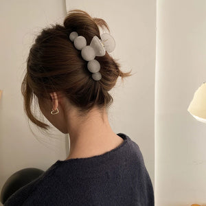 Korea Candy Solid Acrylic Hair Claw Clips Headwear for Women