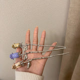 AOMU Purple Rose Hairpins Hair Clip