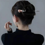 AOMU Purple Rose Hairpins Hair Clip