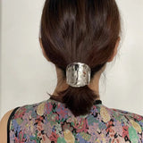 French Ins Concave-convex Metal Retro Hairpin for Women