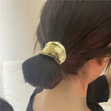 French Ins Concave-convex Metal Retro Hairpin