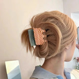 AOMU Hit Pink Acrylic Barrette for Women Girls Hair Clip