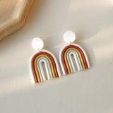 Korea Macaron Gradient Ceramic Clay Colorful Acrylic Dangle Earrings