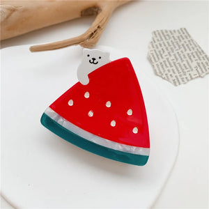 Fruit Acrylic Hair Clip for Women Girls Hairpin