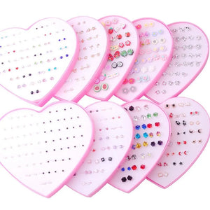 36 Pairs Cartoon Stud Earrings Set Hypoallergenic Jewelry