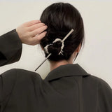 AOMU Metal Love Heart Hair Clip