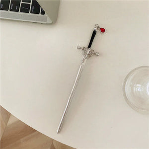 AOMU Punk Silver Geometric Metal Hairpins for Women