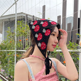 Beige Mushroom Wave Cotton Wide Headband for Women
