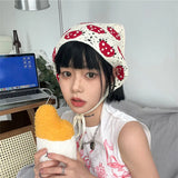 Beige Mushroom Wave Cotton Wide Headband for Women
