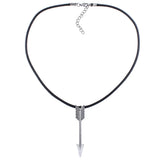 Antique Silver Plated Arrow Pendant Necklace for Women