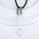 Antique Silver Plated Arrow Pendant Necklace for Women