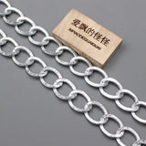 Silver Plated Circle Copper Bezel Set Neck Chain