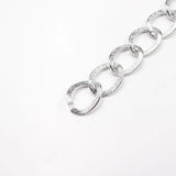 Silver Plated Circle Copper Bezel Set Neck Chain