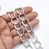 Silver Plated Circle Copper Bezel Set Neck Chain