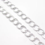 Silver Plated Circle Copper Bezel Set Neck Chain