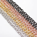 1M 7x9mm Bezel Set Copper Chain Paperclip Neck Chain Pearl Necklace Bracelet