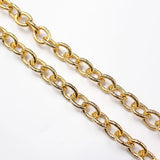 1M 7x9mm Bezel Set Copper Chain Paperclip Neck Chain Pearl Necklace Bracelet