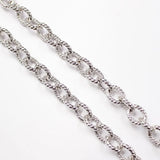 1M 7x9mm Bezel Set Copper Chain Paperclip Neck Chain Pearl Necklace Bracelet