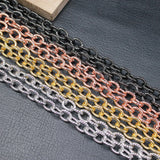 1M 7x9mm Bezel Set Copper Chain Paperclip Neck Chain Pearl Necklace Bracelet