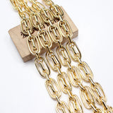 Yellow Plated Copper Chain for DIY Jewelry Making