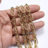 Yellow Plated Copper Chain for DIY Jewelry Making