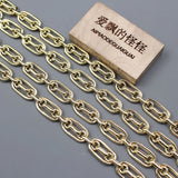 Yellow Plated Copper Chain for DIY Jewelry Making