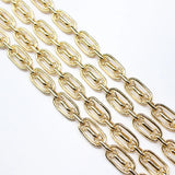 Yellow Plated Copper Chain for DIY Jewelry Making