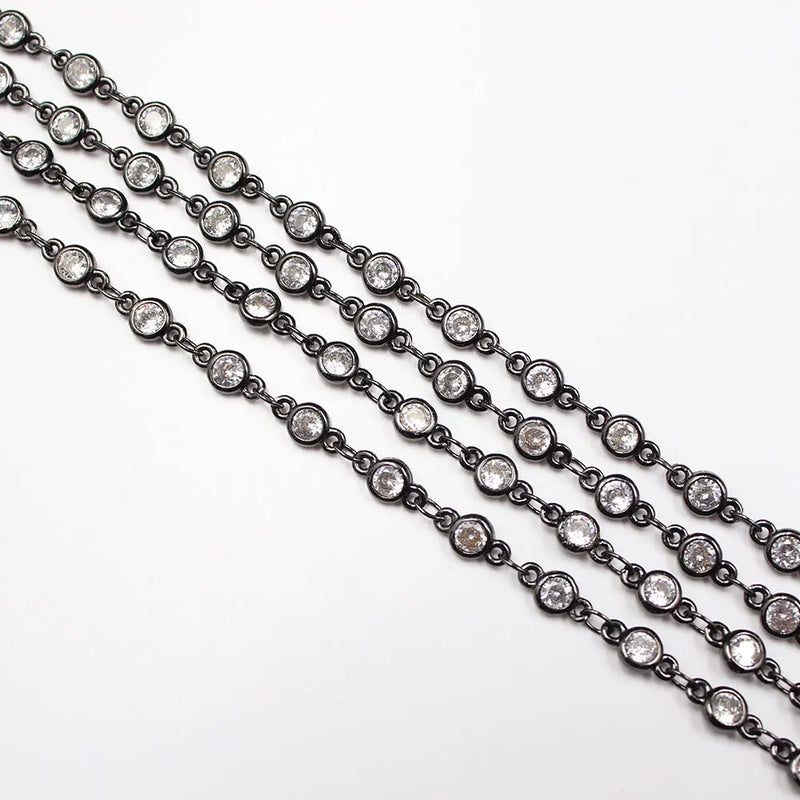 Gunmetal Plated Copper Chain 4mm Paperclip Neck Chain