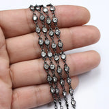 Gunmetal Plated Copper Chain 4mm Paperclip Neck Chain